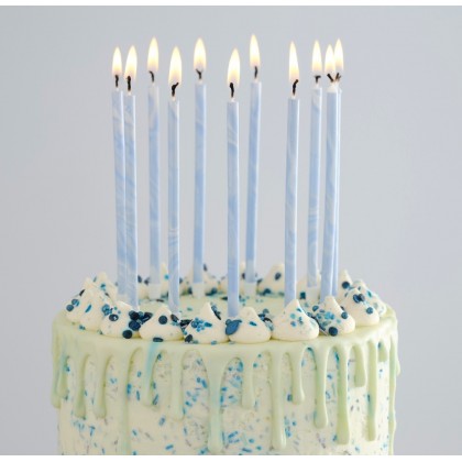 Candles - Tall Skinny - Blue Marble