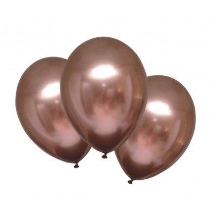 6 Latex Balloons Satin Luxe Rose Copper 27.5cm/11"