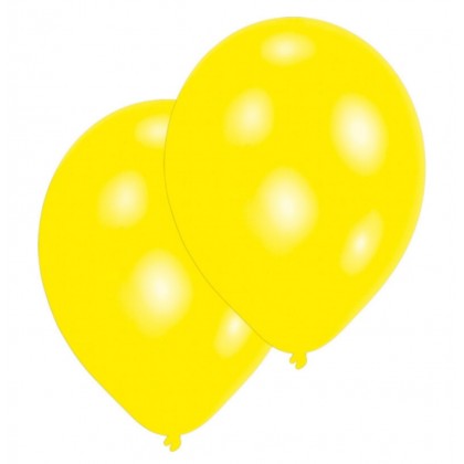 10 Latex Balloons Standard Yellow 27.5 cm / 11"