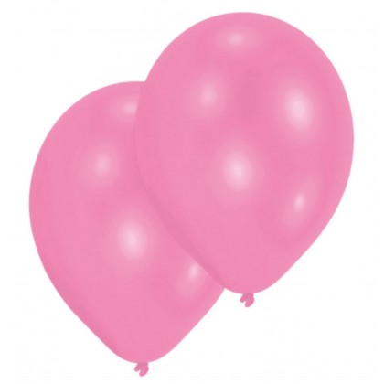 10 Latex Balloons Standard New Pink 27.5 cm / 11"