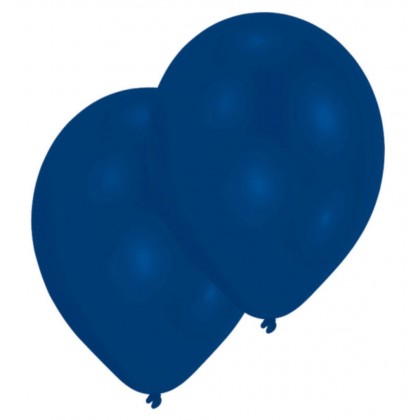 10 Latex Balloons Standard Blue 27.5 cm / 11"
