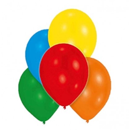 10 Latex Balloons Metallic assorted 27.5 cm / 11"