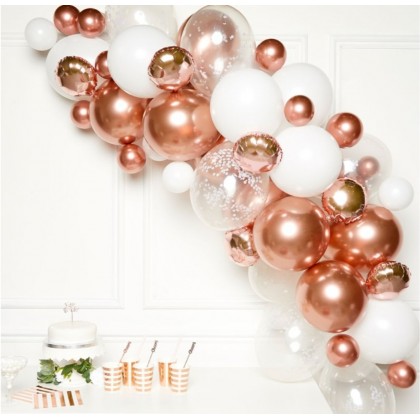 DIY Balloon Garland Rose Gold 66 Balloons