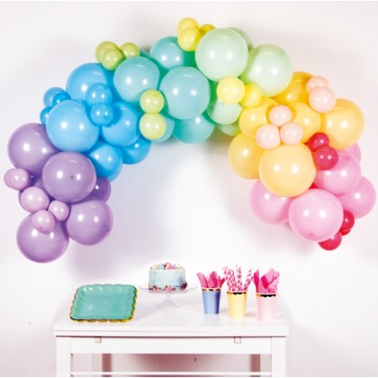 DIY Garland Pastel Rainbow 78 Balloons 4 m