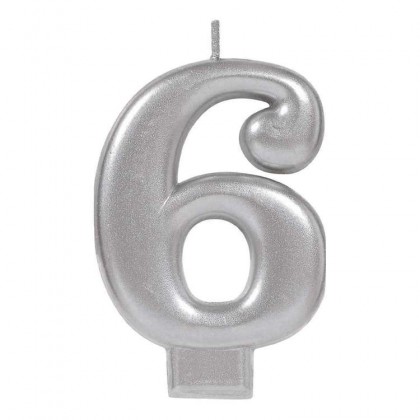 METALLIC CANDLE 6 - SILVER