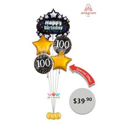 Happy 100th Birthday Balloon Bouquet