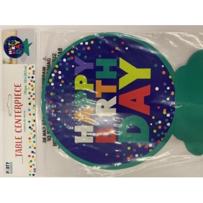 Bold Happy Birthday Table Centerpiece