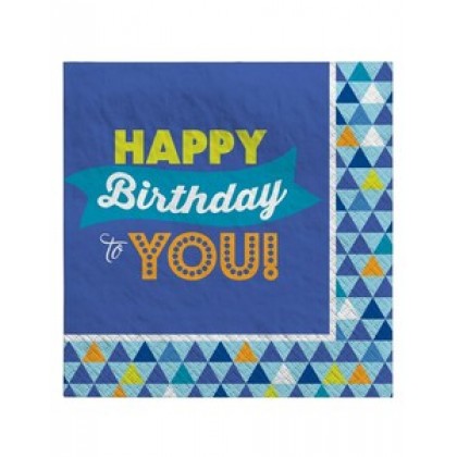 True Blue Birthday Luncheon Napkins